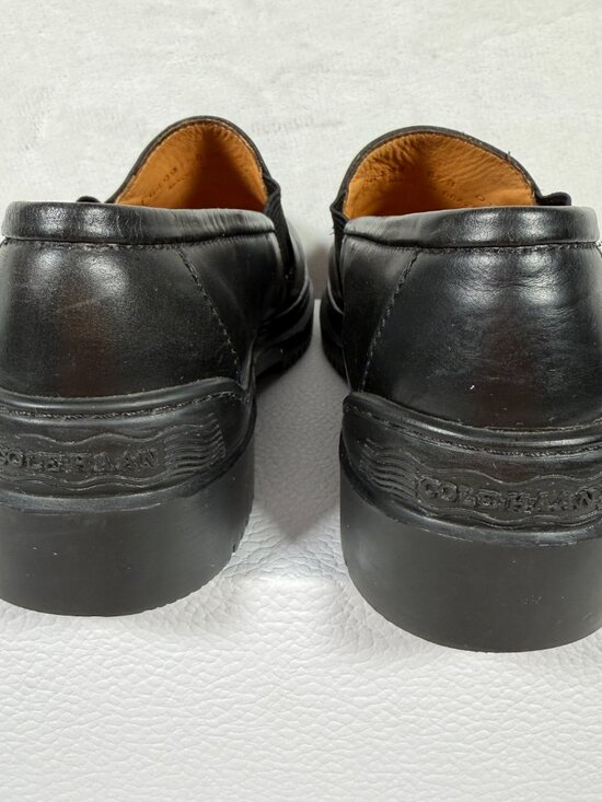 VTG Cole Haan Country Loafers Men Size 8.5 B Black Dress Shoes Made Brazil F6499 main image 3
